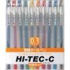 PILOT HI-TEC-C 0.3 10色超細鋼珠筆 
