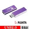 錸德 64G金屬伸縮隨身碟-紫 USB 3.1 HD15